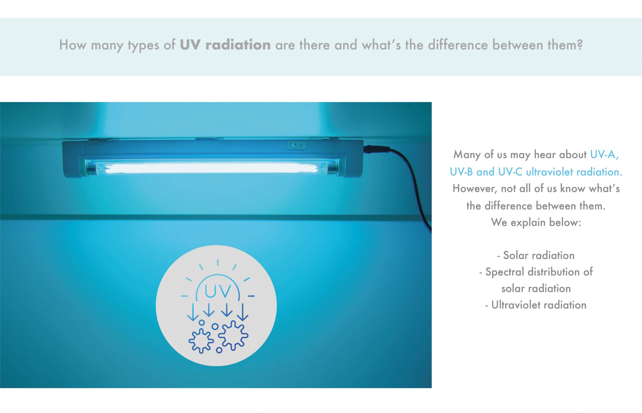 How many types of UV radiation are there and what’s the difference